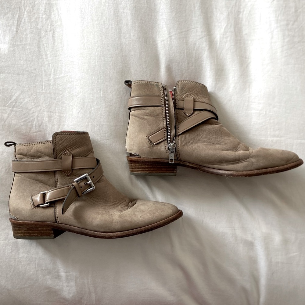 COACH taupe suede ankle boots